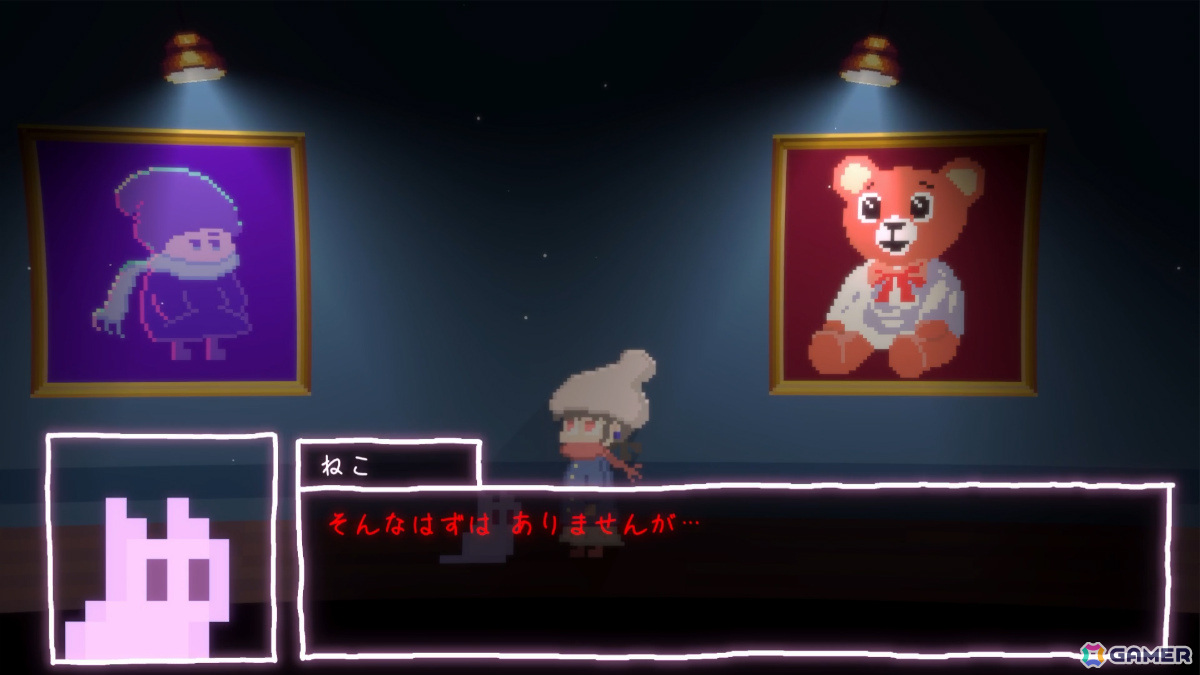ドット絵まちがいさがしADV「ループする美術館」のSteamページが公開――人語を話す“ねこ”と交流しながら不思議な美術館の謎を解こうの画像12