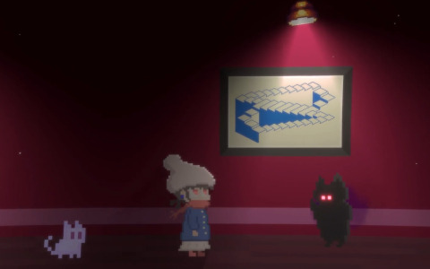 ドット絵まちがいさがしADV「ループする美術館」のSteamページが公開――人語を話す“ねこ”と交流しながら不思議な美術館の謎を解こう