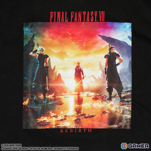 「FFVII リバース」「FF ピクセルリマスター」の新グッズが登場!クラウドたちがデザインされたTシャツやドットデザインのルームライトなどの画像