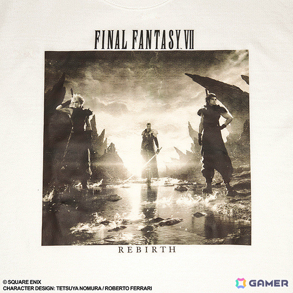 「FFVII リバース」「FF ピクセルリマスター」の新グッズが登場!クラウドたちがデザインされたTシャツやドットデザインのルームライトなどの画像