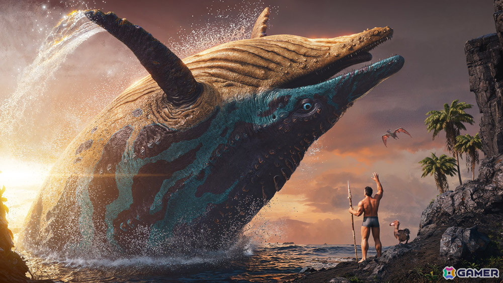 PS5「ARK: Survival Ascended」に広大なマップ「The Center」が追加!海に生息する新恐竜「シャスタサウルス」も登場の画像