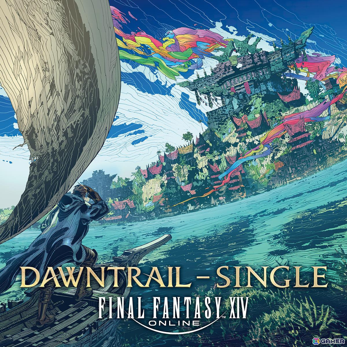 「FFXIV」拡張パッケージ「黄金のレガシー」の主題歌などを収録した「DAWNTRAIL 7-inch Vinyl Single」が発売!の画像