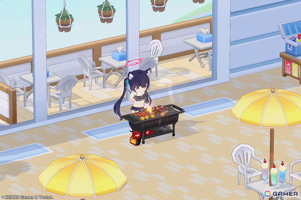 「セリカ(水着)」:バーベキューグリル