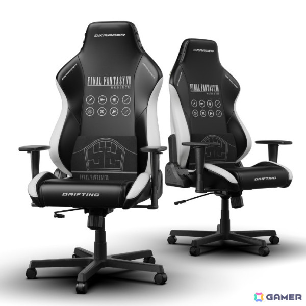 DXRacerより「FFVII リバース」との限定コラボゲーミングチェアが発売！パーティーメンバーのジョブアイコンがプリントの画像2