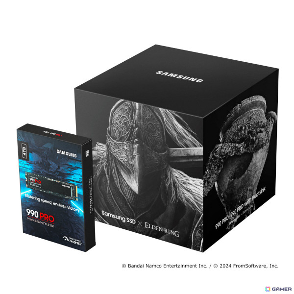 SamsungのSSD「990 PRO ヒートシンクモデル」「990 PRO」と「ELDEN RING」コラボ収納ボックスのセットが数量限定で発売！の画像