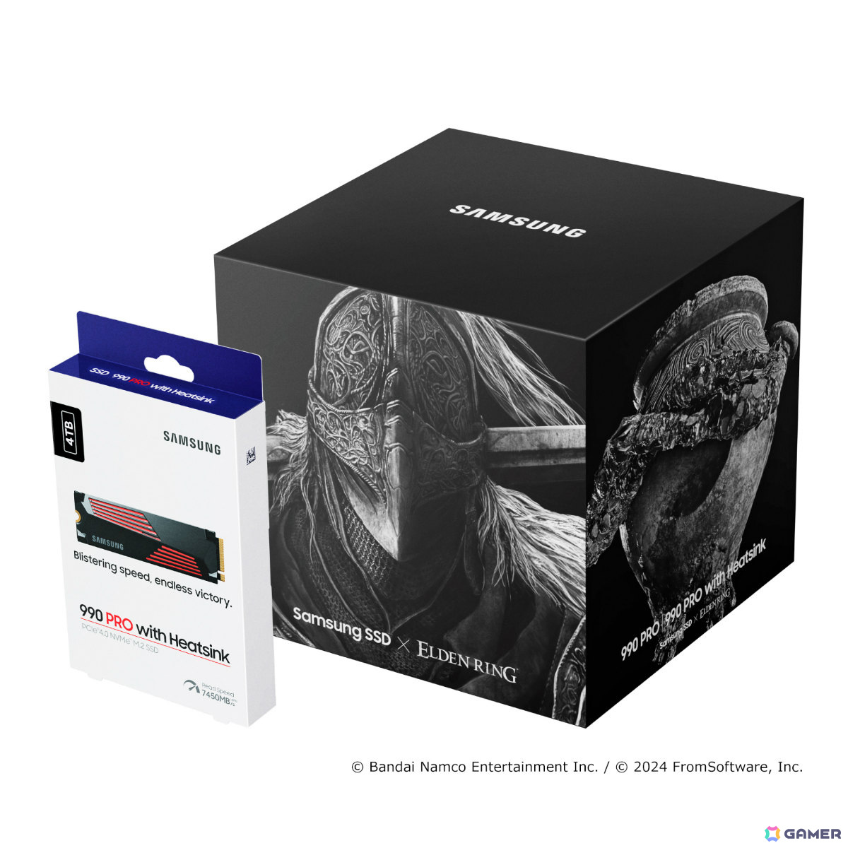SamsungのSSD「990 PRO ヒートシンクモデル」「990 PRO」と「ELDEN RING」コラボ収納ボックスのセットが数量限定で発売！の画像1