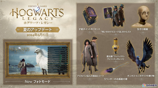 「ホグワーツ・レガシー」の無料アップデートでフォトモードなどが実装!追加クエスト「呪いのホグズミード店」も配信の画像1