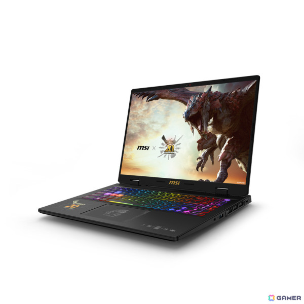 「モンスターハンター」シリーズ20周年を記念したMSIとのコラボゲーミングノートPCが発売！リオレウスの風格を表現したデザインにの画像2