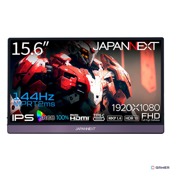 JAPANNEXT、約850g厚さ11mmの薄型軽量15.6インチモバイルゲーミングモニター「JN-MD-156IPS144FHDR」を発売！の画像2