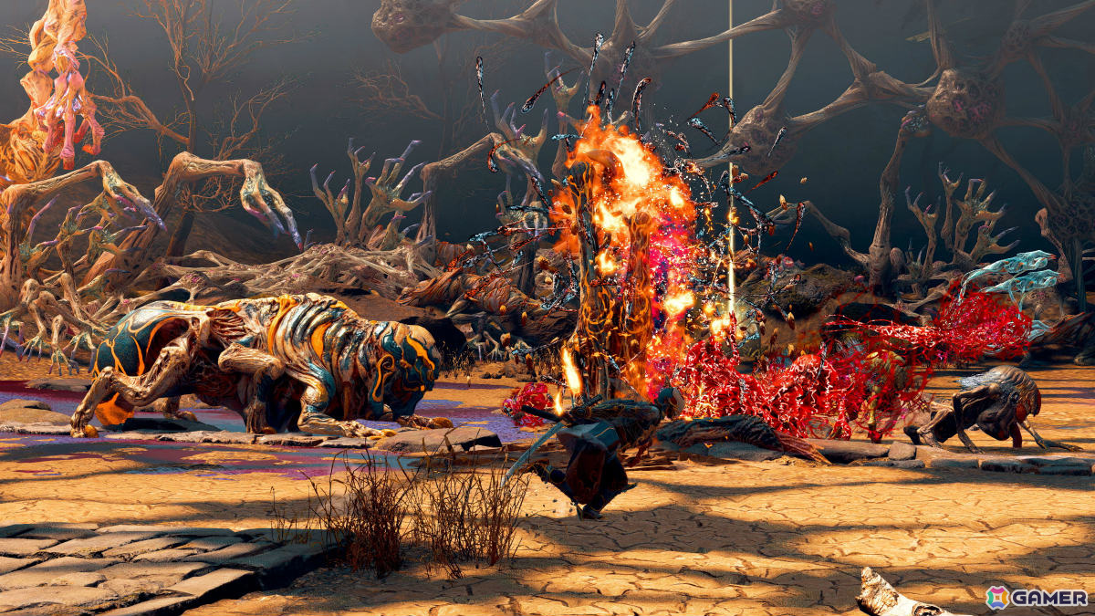 襲い来る血の穢れと畏哭の群れ。プレイヤーも自身の腕前、そして村人たちを指揮して討ち祓え