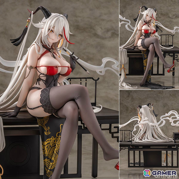 「アズレン」より「エーギル 祥雲に昇る金龍Ver.」が1/6スケールフィギュアに！机や香炉、煙エフェクトなども付属の画像1