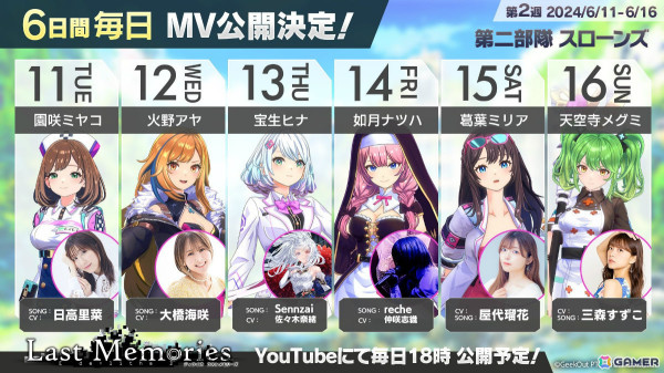 「De:Lithe Last Memories」日高里菜さん、recheさんら6名が歌唱を担当！第二部隊スローンズのキャラソンMVが本日より6日間連続で公開の画像1