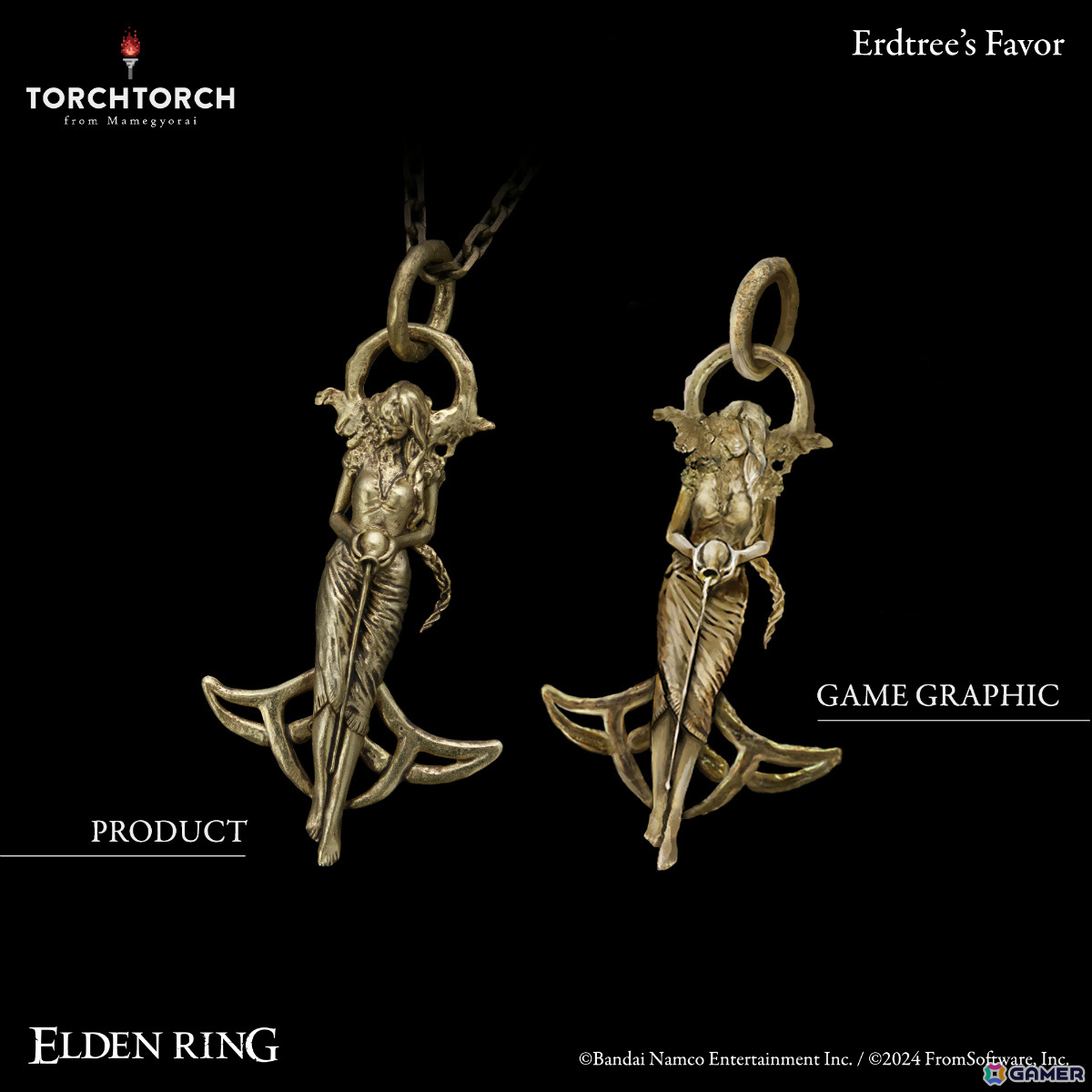 「ELDEN RING」の“黄金樹の恩寵”がペンダントに!TORCH TORCHとのコラボアクセサリーが9月に発売の画像