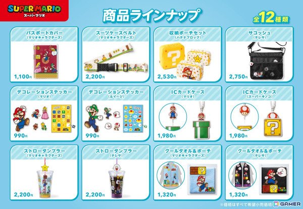 「スーパーマリオ」夏の旅行やおでかけに役立つグッズが7月12日に発売！コースをイメージしたクリア素材のパスポートカバーなどが展開の画像2