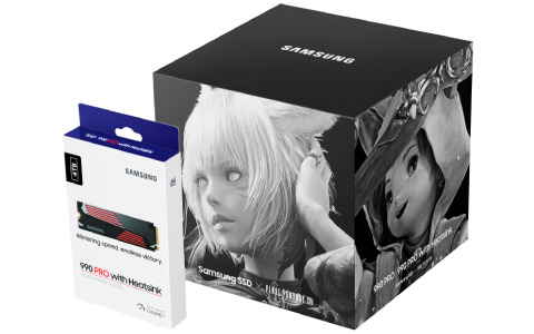 「FFXIV: 黄金のレガシー」コラボ収納ボックスが付いたSamsungのSSD「990 PRO ヒートシンクモデル」「990 PRO」が発売！