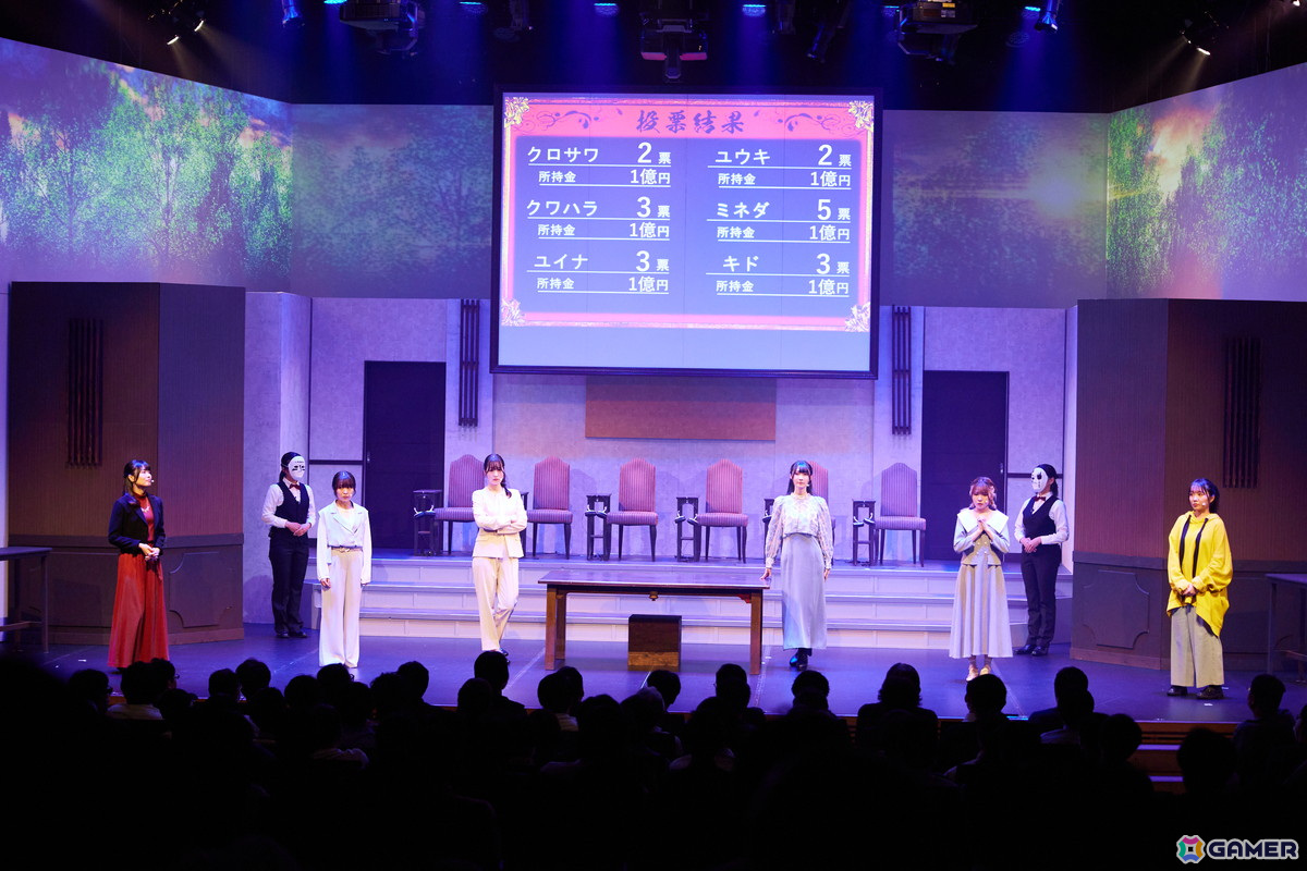 舞台「LIAR GAME murder mystery」初日夜公演をレポート！木戸衣吹さん、桑原由気さん、渕上舞さん、峯田茉優さん、結名美月さん、優木かなさんが出演の画像