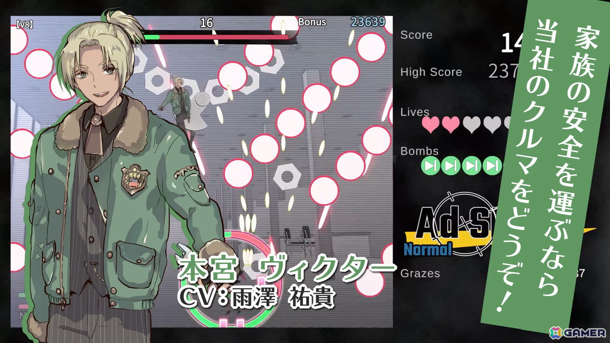 架空の広告を撃ち落とす美男子ばかりの縦スクロール2Dシューティング「Ad SHOOt(アドシュー)」がSteamで11月5日に配信!の画像
