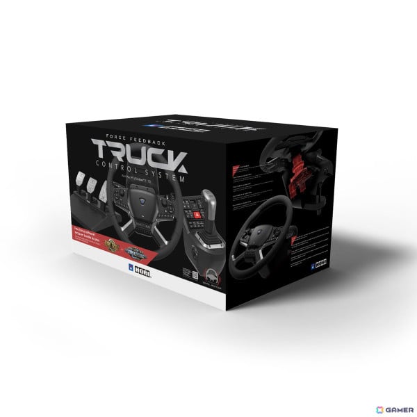 トラックシミュレーター専用設計のステアリングコントローラーセット「HORI Force Feedback Truck Control System for Windows PC」が7月に発売！の画像