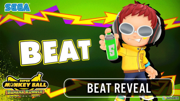 「スーパーモンキーボール バナナランブル」のDLC「セガパス」に「ジェットセットラジオ」の「ビート」が登場！の画像1