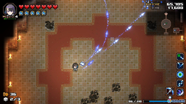 「HEAVEN SEEKER コノ残酷ナ世界ノ救イ方」レビュー：弾幕シューティングに匹敵する敵弾が飛び交うドットローグライトの画像2