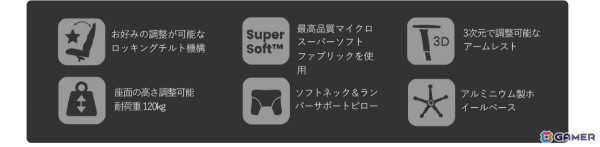 Arozziより究極のファブリック素材・Supersoftを使用したゲーミングチェア「Arozzi Vernazza Supersoft」などが6月27日に発売！の画像6