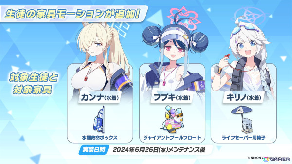 「ブルアカ」カンナ、フブキ、キリノが水着姿で登場のイベント「Say-Bing!」が6月26日より開催!リアルイベントほか各種展開も発表にの画像