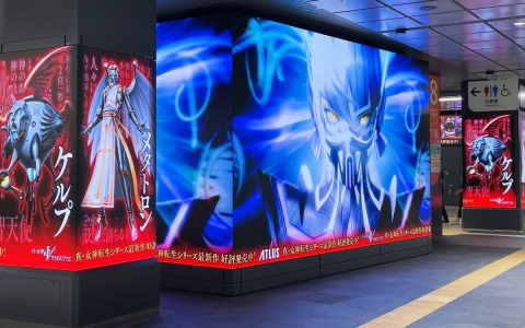 「真・女神転生V Vengeance」の大型広告展開が新宿駅と品川駅で開始！200体以上の悪魔が登場