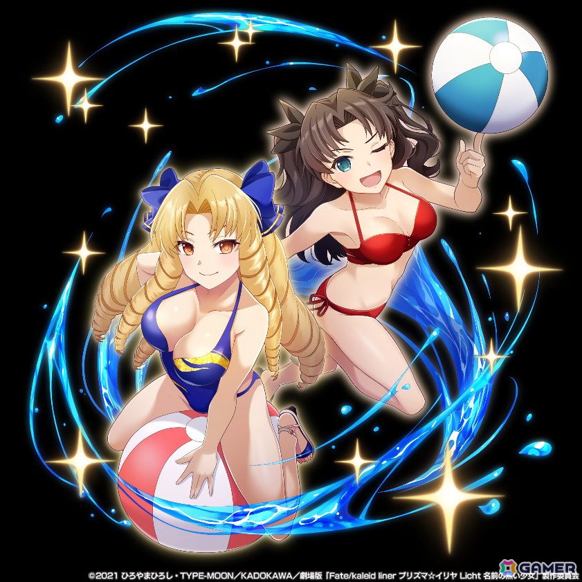 「グラサマ」イリヤと美遊らが水着姿で登場！アニメ「劇場版『Fate/kaleid liner プリズマ☆イリヤ Licht 名前の無い少女』」とのコラボ第2弾が6月28日より開催の画像
