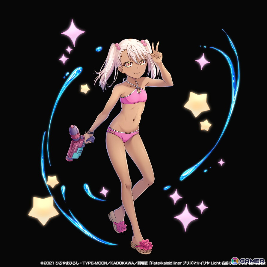 「グラサマ」イリヤと美遊らが水着姿で登場！アニメ「劇場版『Fate/kaleid liner プリズマ☆イリヤ Licht 名前の無い少女』」とのコラボ第2弾が6月28日より開催の画像