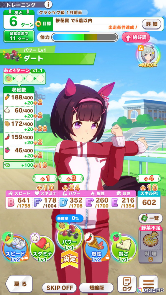 各野菜の収穫予定数は緑色の数字で記載されている