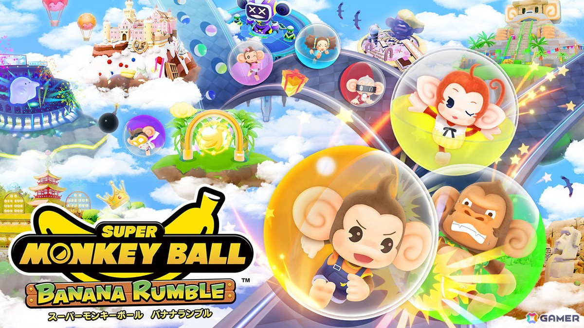 子供も大人も楽しめるカジュアルアクション「スーパーモンキーボール バナナランブル」が発売!ソニックらが参戦する追加DLC「セガパス」もの画像