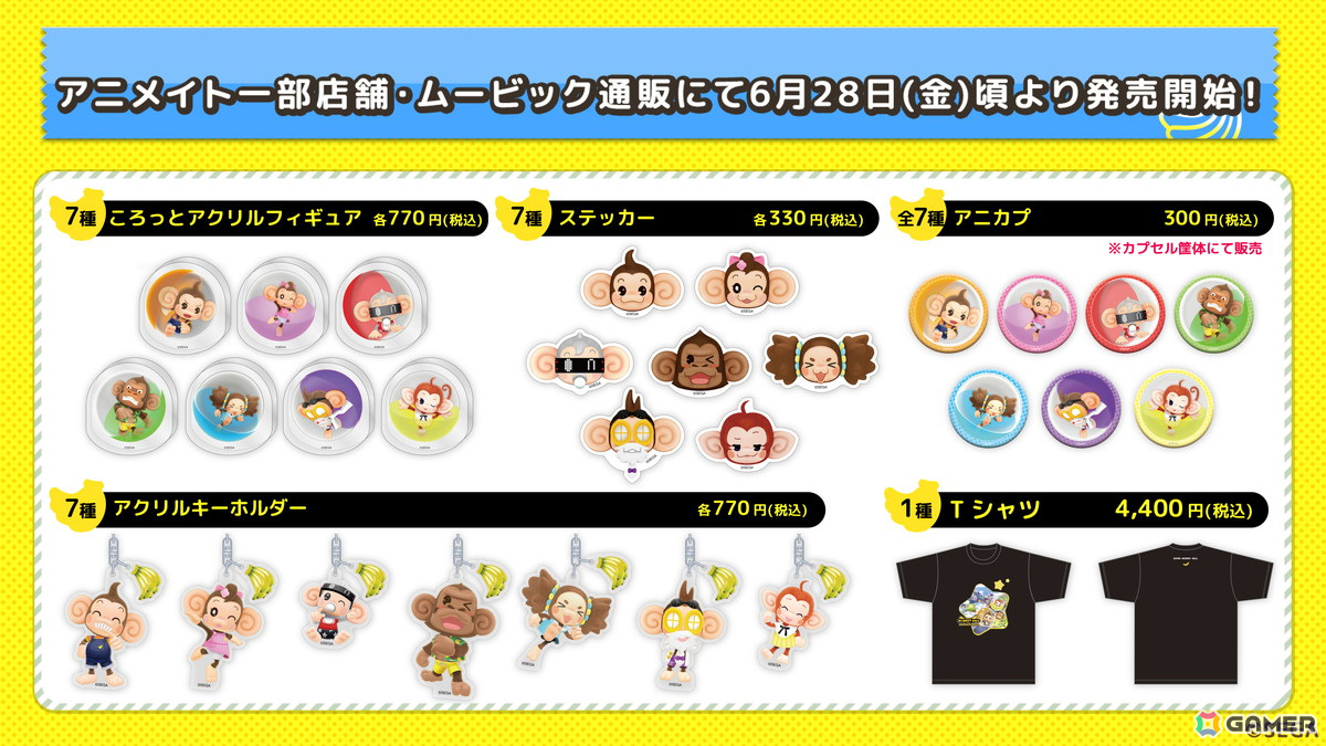 「スーパーモンキーボール バナナランブル」組み合わせができるLINEスタンプが登場！アイアイたちのグッズやコラボ情報もの画像