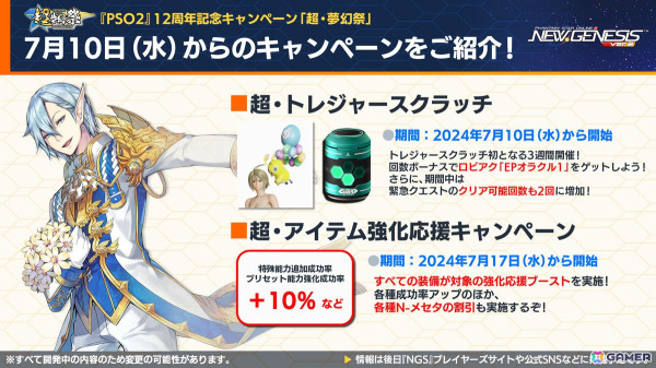 「PSO2 ニュージェネシス」2024年後半～2025年初頭のロードマップや「陰の実力者になりたくて！」「シャングリラ・フロンティア」コラボ情報が公開！の画像4