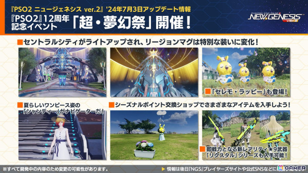 「PSO2 ニュージェネシス」2024年後半～2025年初頭のロードマップや「陰の実力者になりたくて！」「シャングリラ・フロンティア」コラボ情報が公開！の画像5
