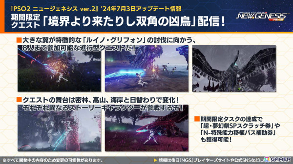「PSO2 ニュージェネシス」2024年後半～2025年初頭のロードマップや「陰の実力者になりたくて！」「シャングリラ・フロンティア」コラボ情報が公開！の画像6
