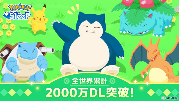 「Pokémon Sleep」が全世界累計2,000万ダウンロードを突破！「メインスキルのたね」などがもらえる記念プレゼントを配布の画像1