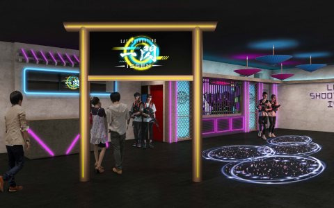 東京ジョイポリスに4年ぶりの完全新作アトラクション「LASER SHOOTING 一閃 -ISSEN-」が登場！2024年夏にオープン予定