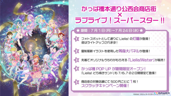 「ラブライブ！スーパースター!!」と浅草かっぱ橋本通り商店街のコラボが7月1日より開催！灯籠や夏制服新イラストを使用した等身大パネルの設置もの画像3