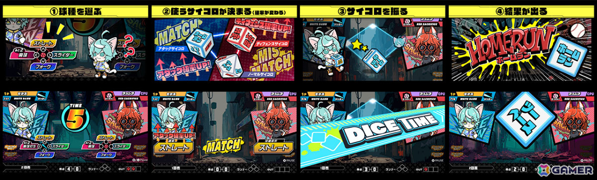 サイコロを振るだけで楽しめる野球ゲーム「ネコノヤキュウ」がSwitchで配信！イマジニアによる“サイコロプロジェクト”の第1弾の画像