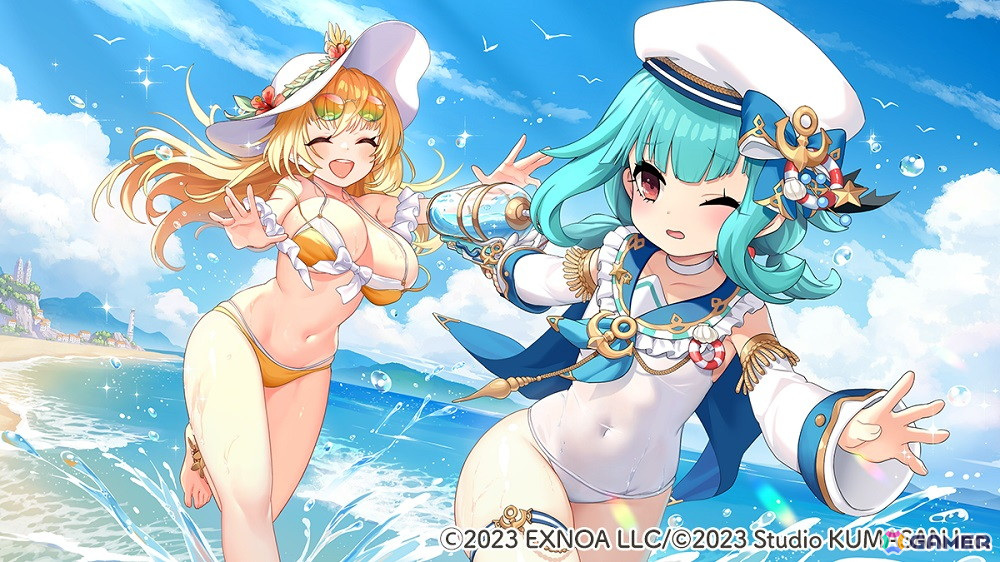 「ガールズクリエイション -少女藝術綺譚-」でイベント「夏に焦がれる砂跡」が開催!水着姿のドナテッロとレンブラントが登場するガチャもの画像