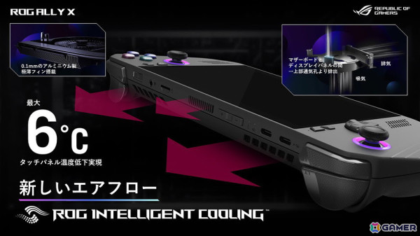 ポータブルゲーム機「ROG Ally X」の予約受付が開始！「ROG Ally」の2倍となる80Whのバッテリーを搭載し、パフォーマンス向上＆長時間プレイも可能にの画像6