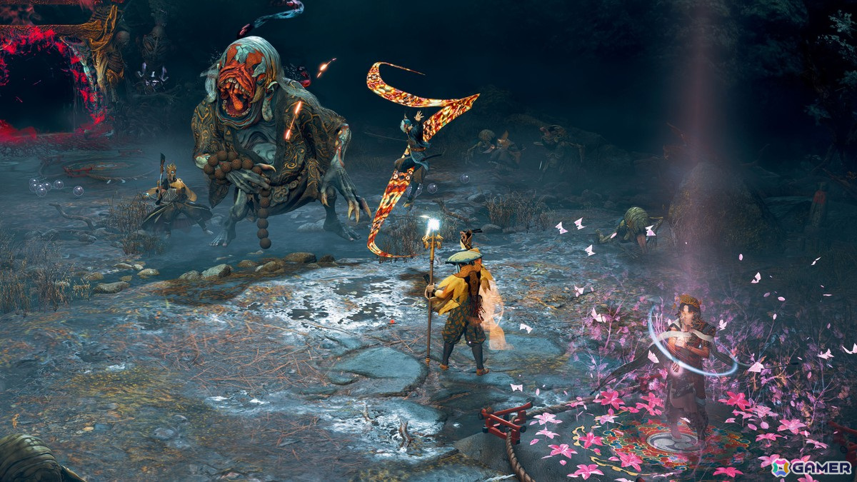 宗は自ら刀を振るうだけでなく、村人たちを指揮し、協力して巫女を守る