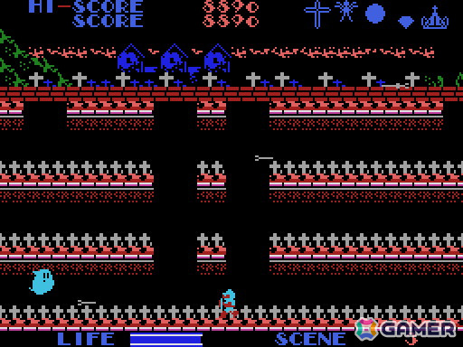「クルセーダー（MSX版）」が「プロジェクトEGG」で無料配信！シンプルな操作ながらもアイテム探しなどの要素も楽しめる高難度アクションRPGの画像2