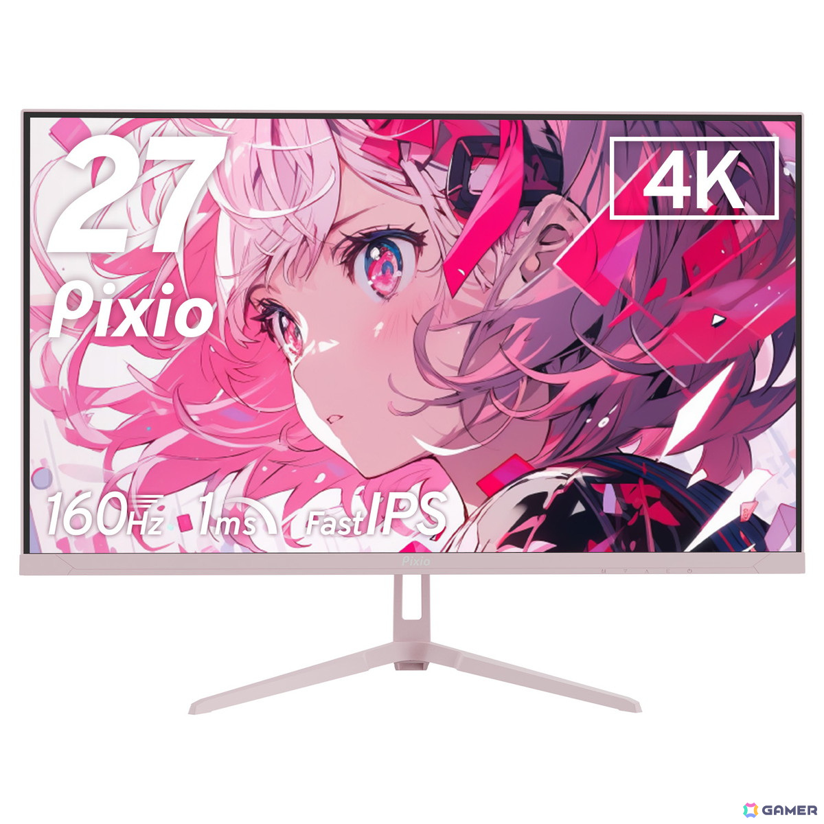 4K対応27インチFast IPSゲーミングモニター「PX27U WAVE」がPixioより発売!パステルブルー、パステルピンク、ホワイト、ブラックの4色展開の画像