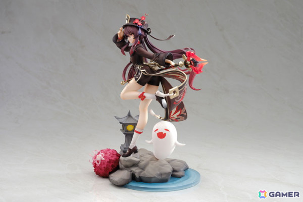 「原神」より往生堂の77代目堂主である「胡桃」がフィギュアとなって登場!特徴的な衣装やモチーフ武器の「護摩の杖」、相棒の幽霊まで忠実に再現の画像