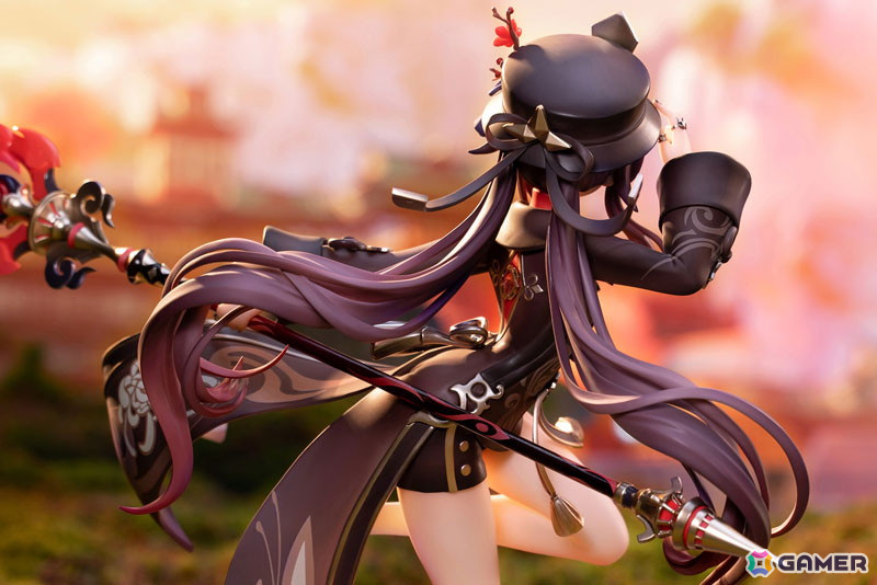 「原神」より往生堂の77代目堂主である「胡桃」がフィギュアとなって登場！特徴的な衣装やモチーフ武器の「護摩の杖」、相棒の幽霊まで忠実に再現の画像12