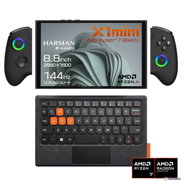 8.8インチ液晶を採用した3 in 1プレミアムゲーミングPC「ONEXPLAYER X1 mini 国内正規版」が8月初旬にテックワンより発売！の画像1