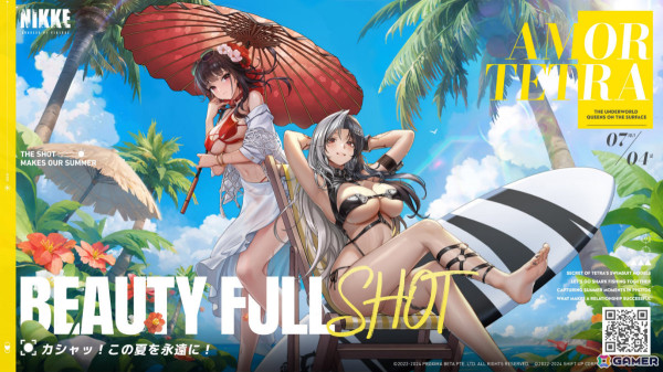 「勝利の女神：NIKKE」水着姿のサクラとロザンナがSSRで登場！夏をテーマにした新バージョン「BEAUTY FULL SHOT」が実装の画像1