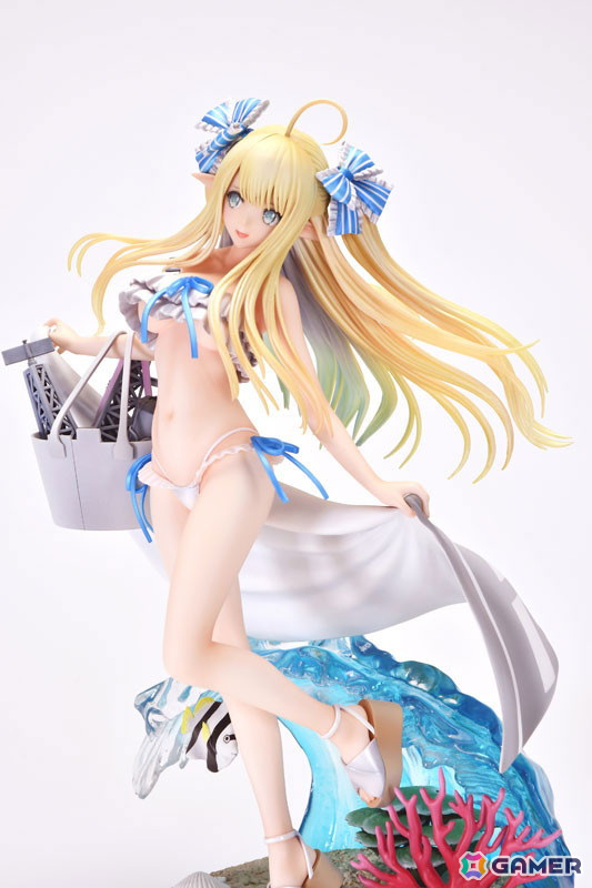 「アズレン」セントーの着せ替えスキン【砂浜のウンディーネ】を立体化!あみあみ限定特典でA2クリアポスターが付属の画像