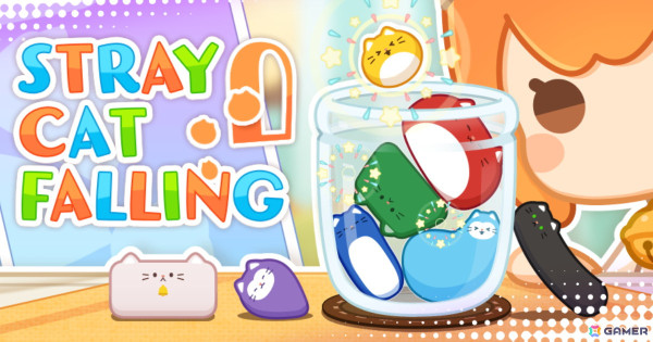 スマホ向け物理演算落ちものパズルゲーム「-猫は液体- Stray Cat Falling」が配信！色ごとに特性の異なる“猫玉”を積んでハイスコアを目指そうの画像1
